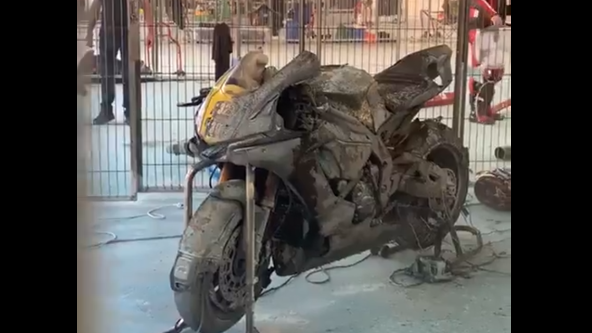 Motorcycles on fire, Circuit de Barcelona-Catalunya